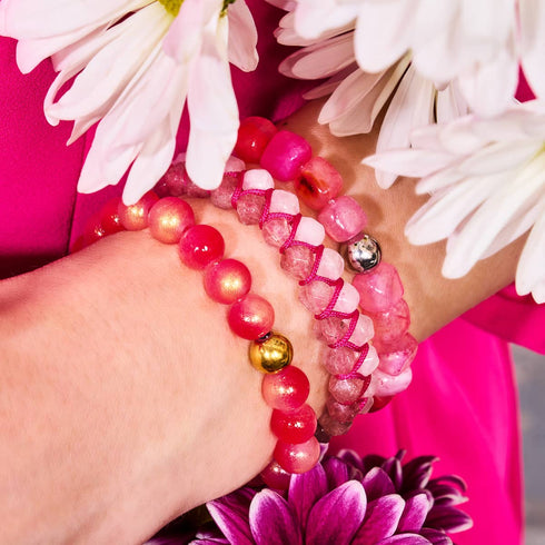 Maraschino Cherry | Shimmer Glass Bracelet
